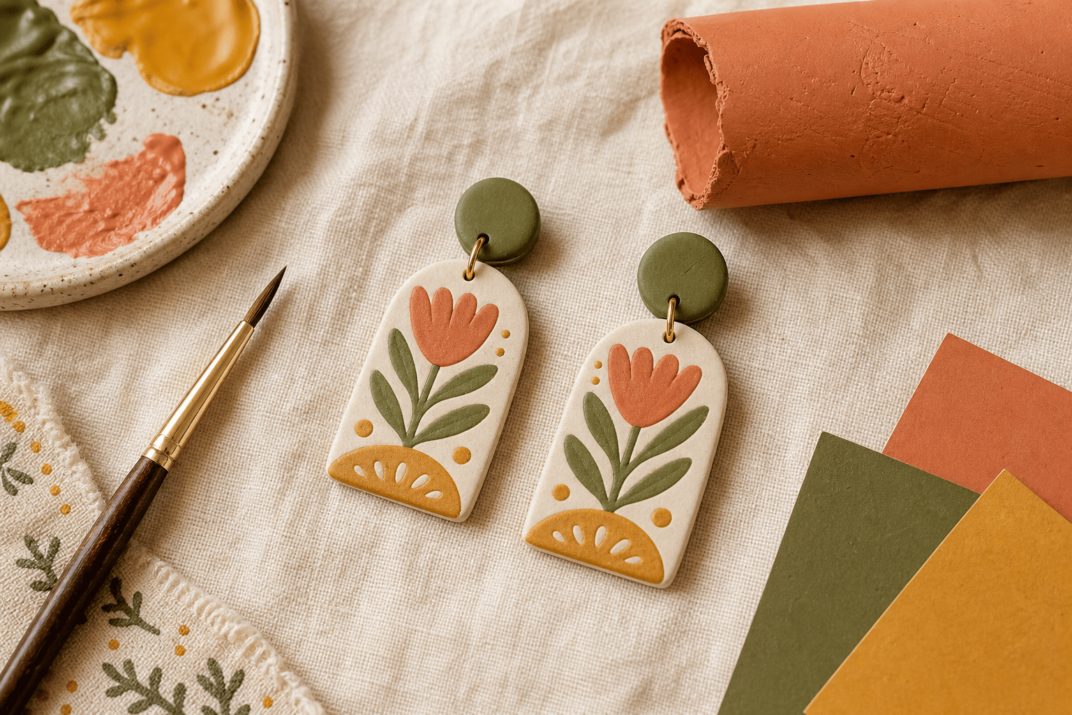 Beginner Clay Earrings